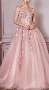 COPY - Rose gold off shoulder ball gown quencenara pageant prom party dress